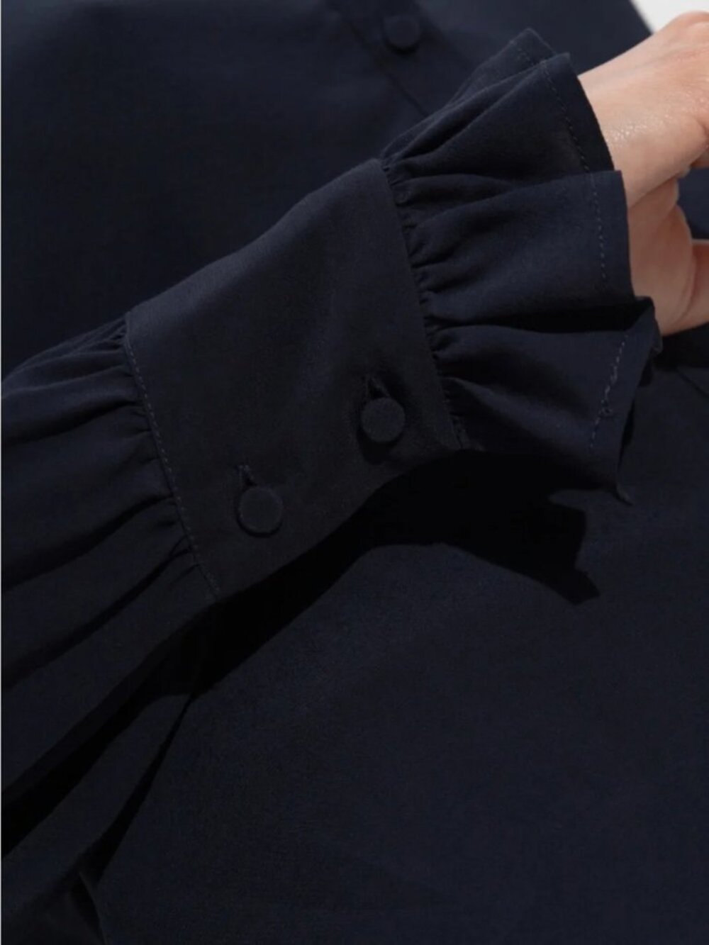 Zadig & Voltaire Thely Soft Shirt Navy NWT Sz M blouse - Picture 5 of 12